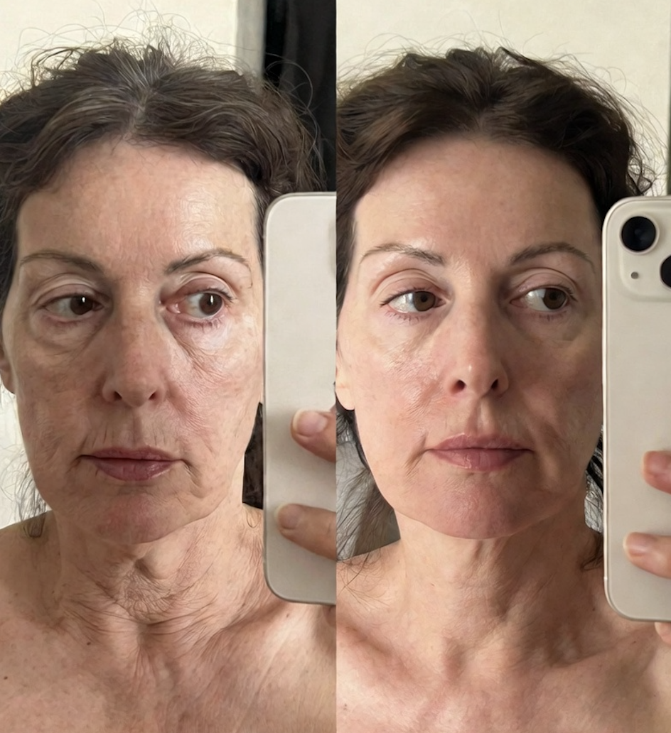 Antes e depois Solange